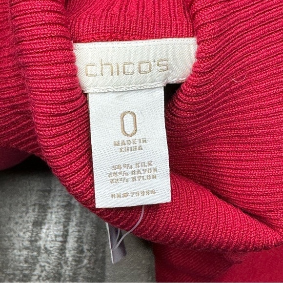 NWT Chicos Silk Blend Turtleneck Sweater size 0/small - Picture 7 of 11